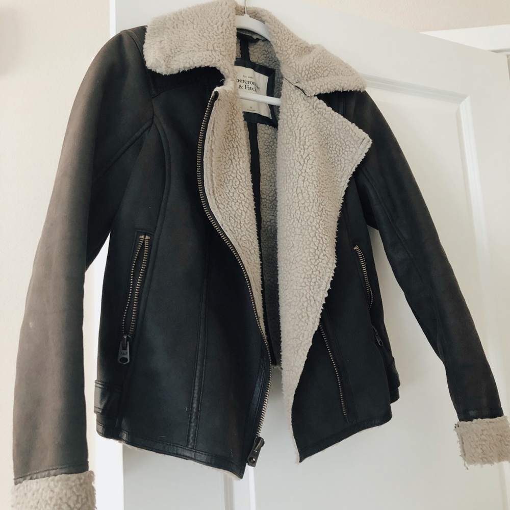 faux leather fur jacket